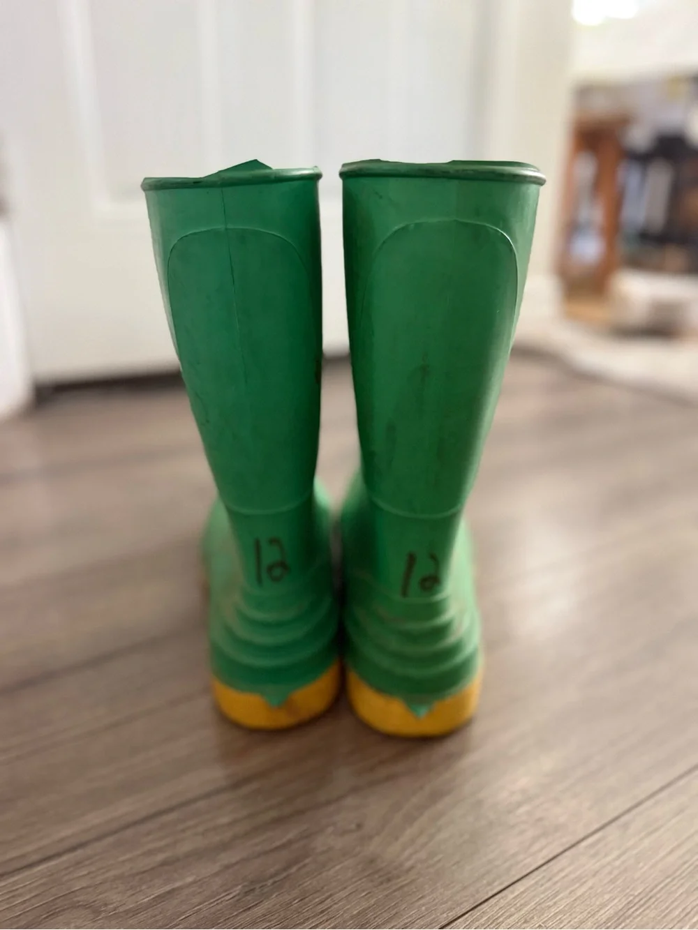 Bata Hazmax Green Rubber Work Boots Men's 12 Medium (D) EH MPN 19971